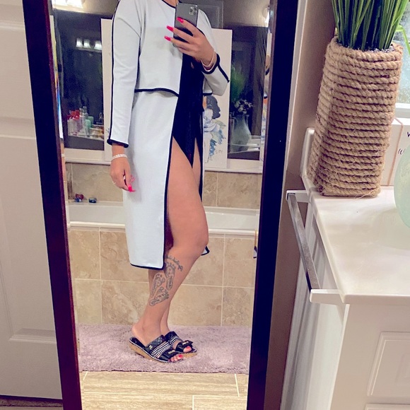 Amy Contrast Trim Duster Coat. Size US 6. - Picture 2 of 7